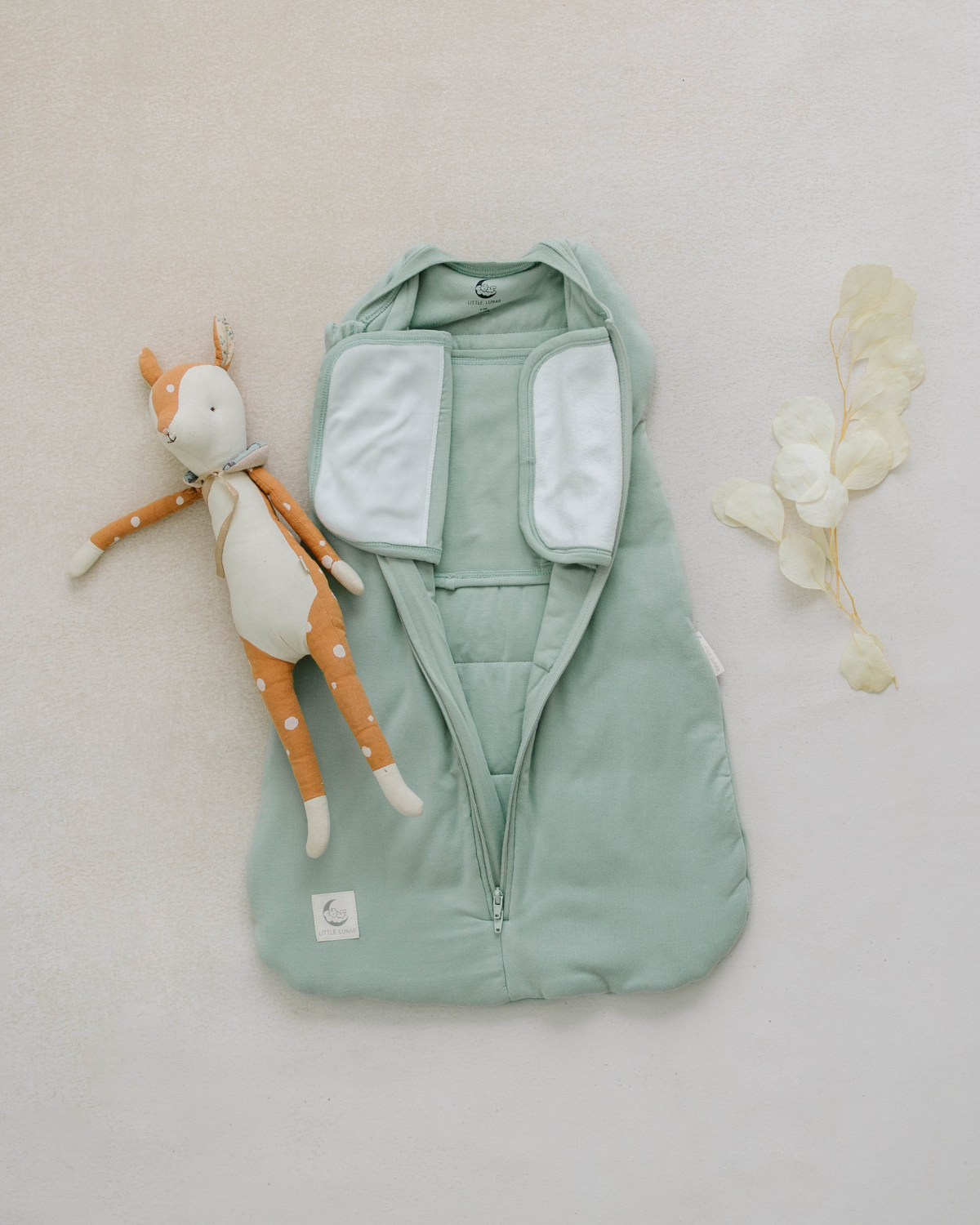 2-in-1 Pucksack & Schlafsack aus Bambus – Pucksack & Schlafsack in einem (0–6 Monate)